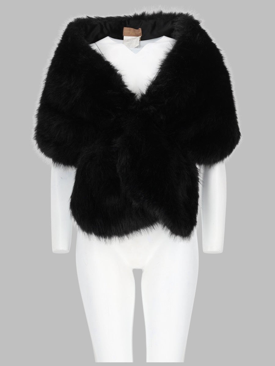 Leon &amp; Loulou Paris Women's Faux Fur Stoles Black