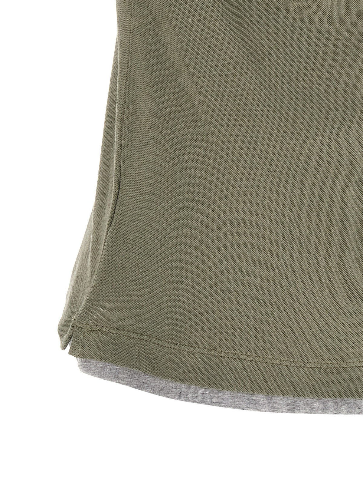 Brunello Cucinelli Faux Layering Polo Shirt Green