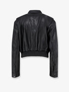 The Frankie Shop Women's Faux Leather Jacket Black, view 2