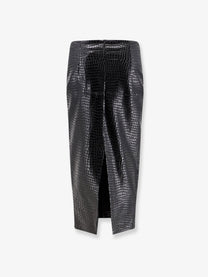 Nude Women's Faux Leather Skirt Black