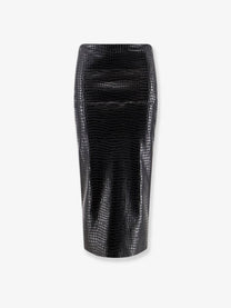 Nude Women's Faux Leather Skirt Black
