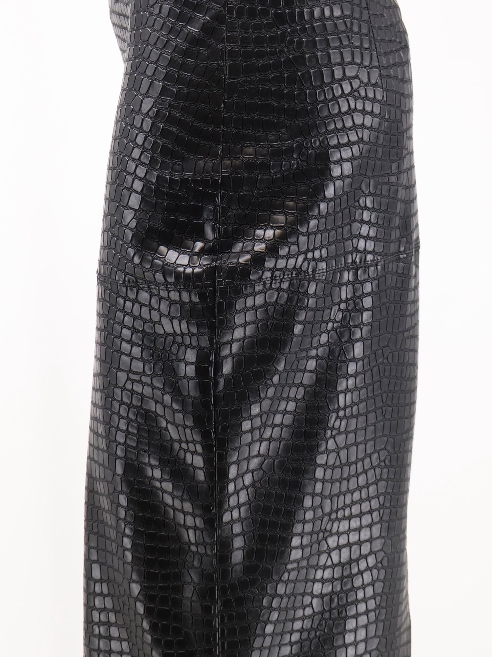 Nude Women's Faux Leather Skirt Black