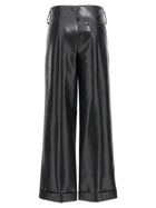 PHILOSOPHY Faux Leather Trousers Black, view 2