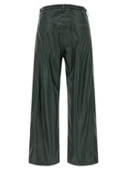 Nude Lucy Faux Leather Trousers Green, view 2