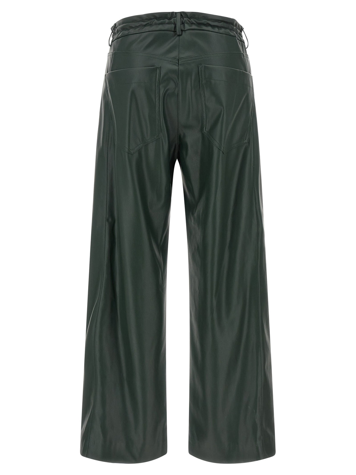 Nude Lucy Faux Leather Trousers Green