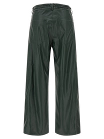 Nude Lucy Faux Leather Trousers Green