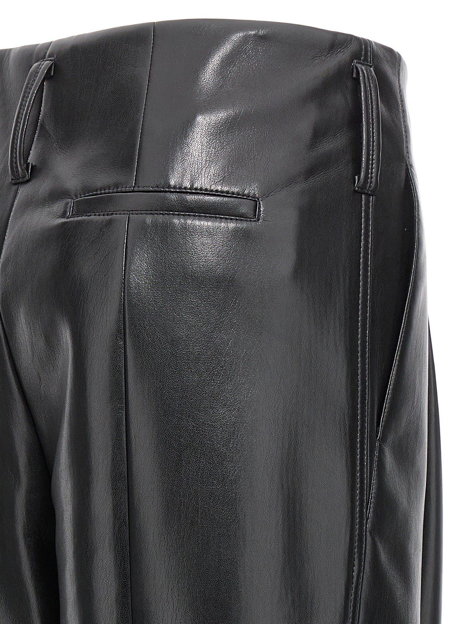 Philosophy Faux Leather Trousers Black
