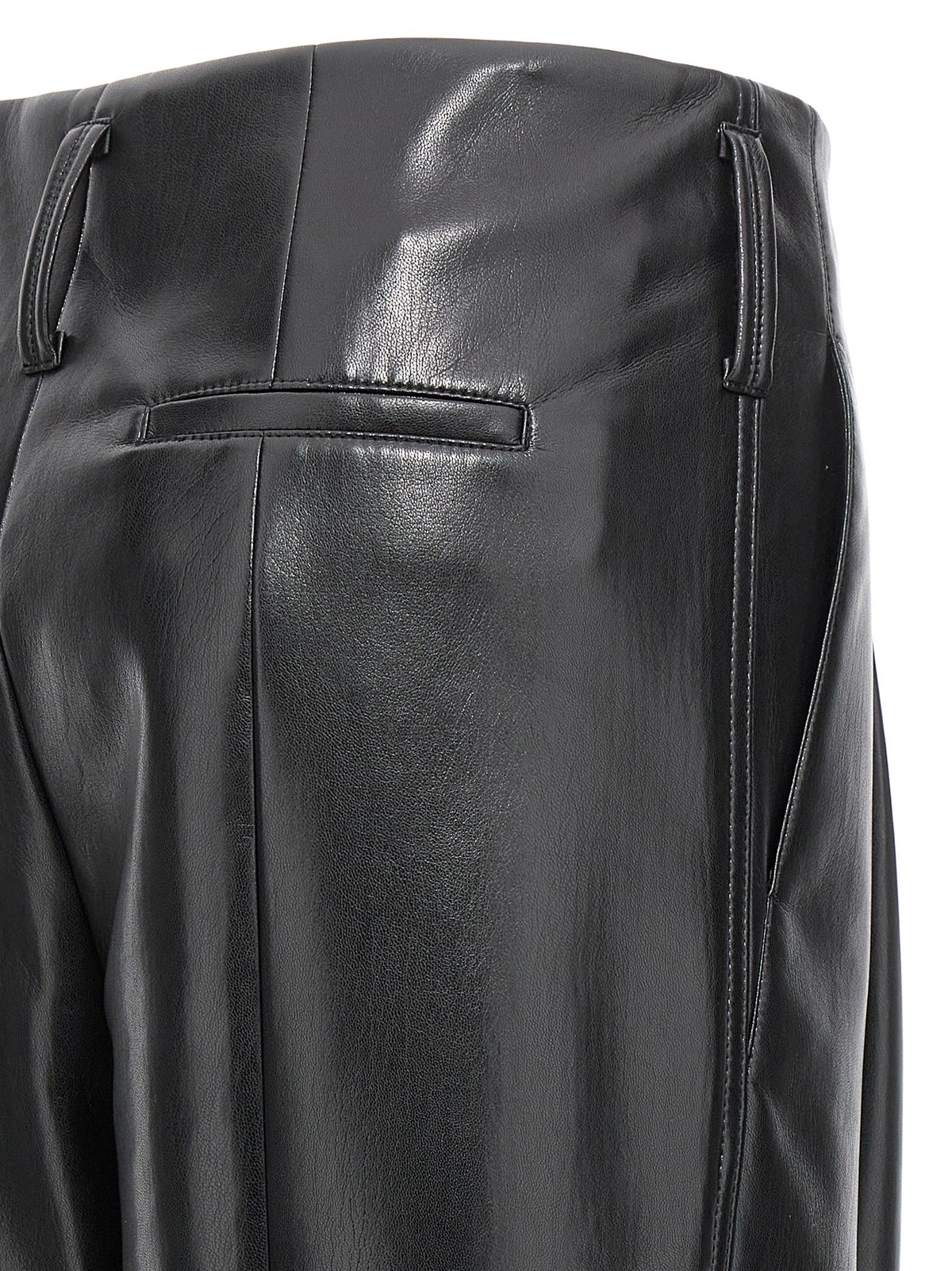 PHILOSOPHY Faux Leather Trousers Black, view 4