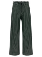 Nude Lucy Faux Leather Trousers Green