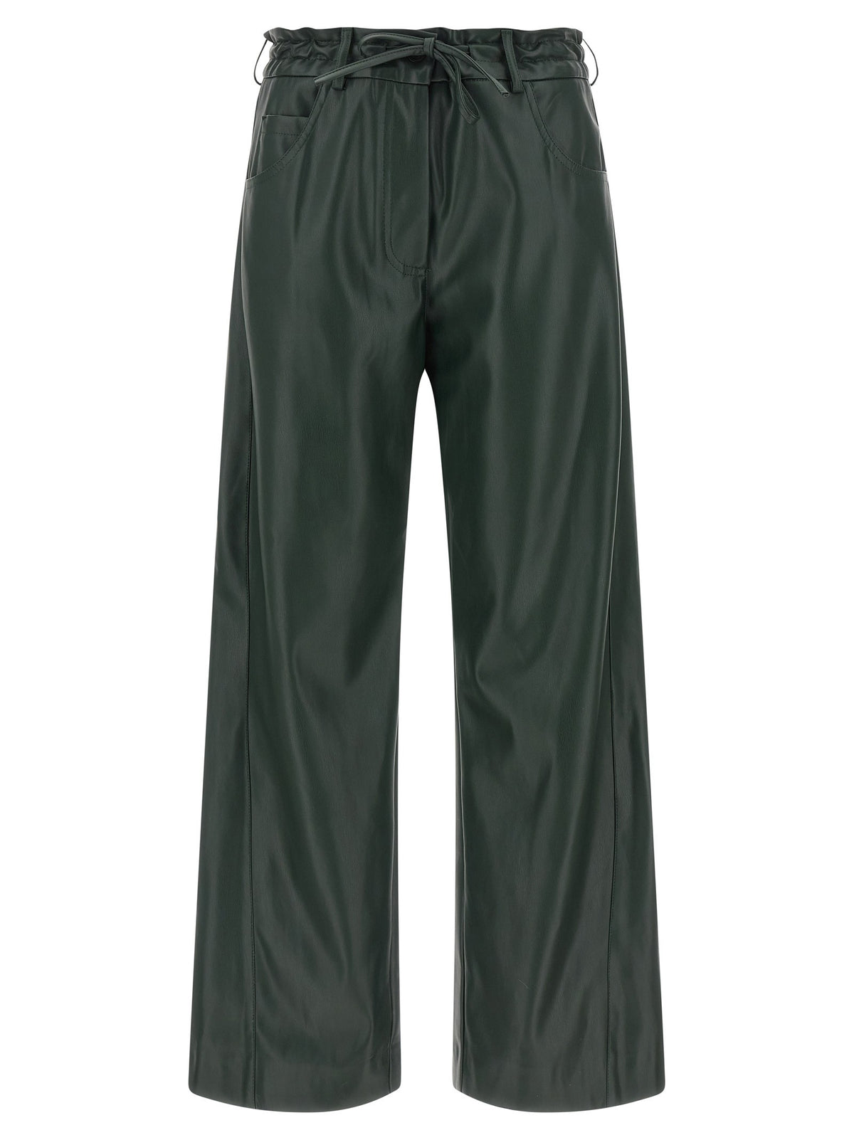 Nude Lucy Faux Leather Trousers Green