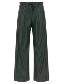 Nude Lucy Faux Leather Trousers Green
