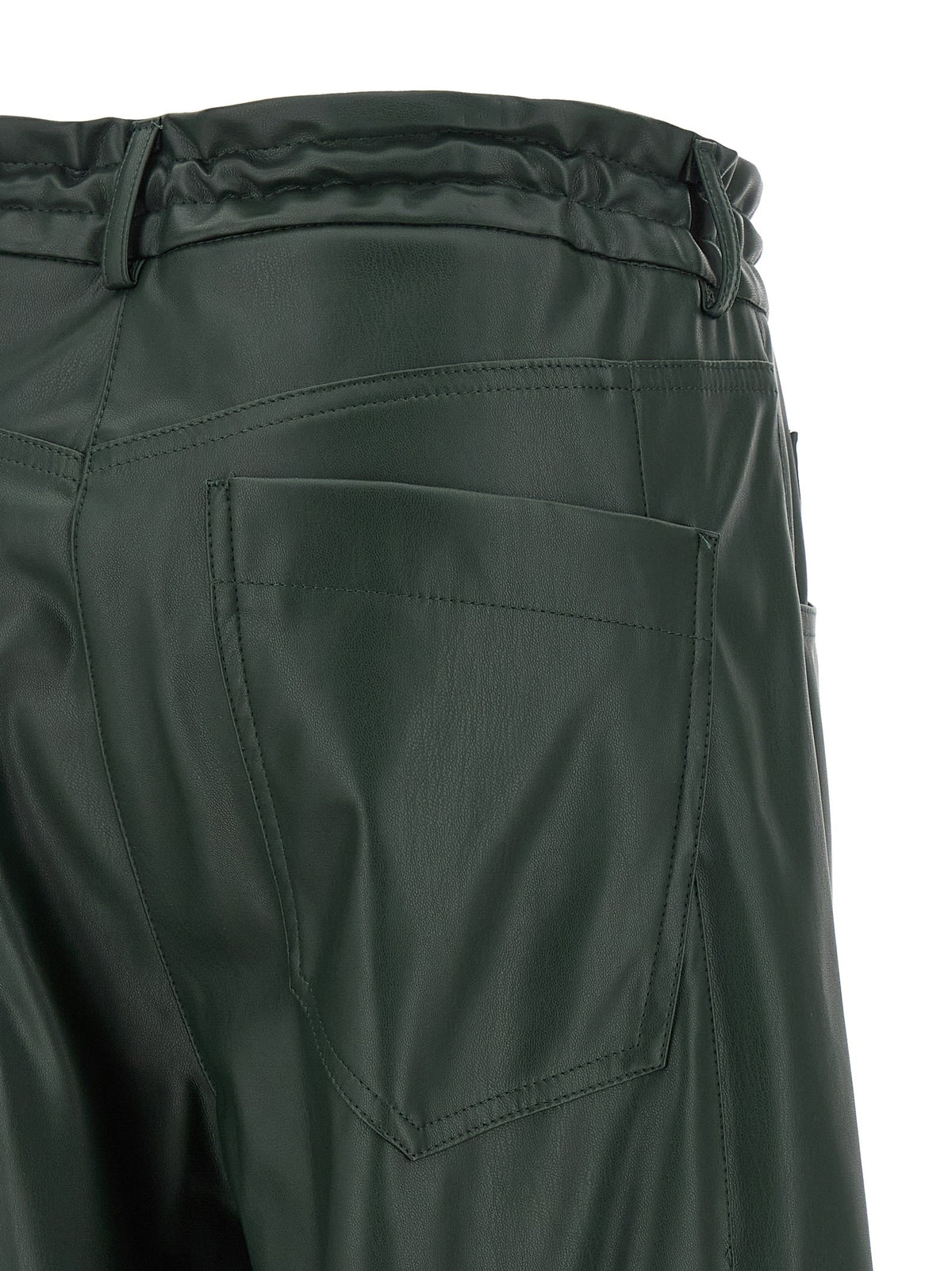 Nude Lucy Faux Leather Trousers Green