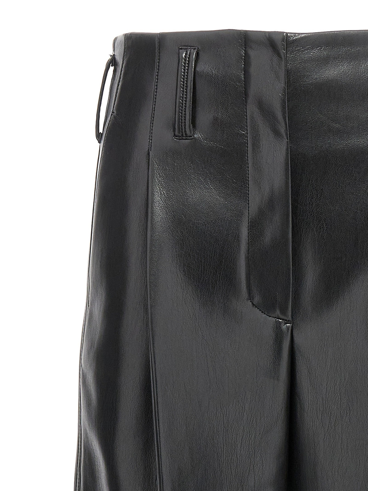 PHILOSOPHY Faux Leather Trousers Black, view 3
