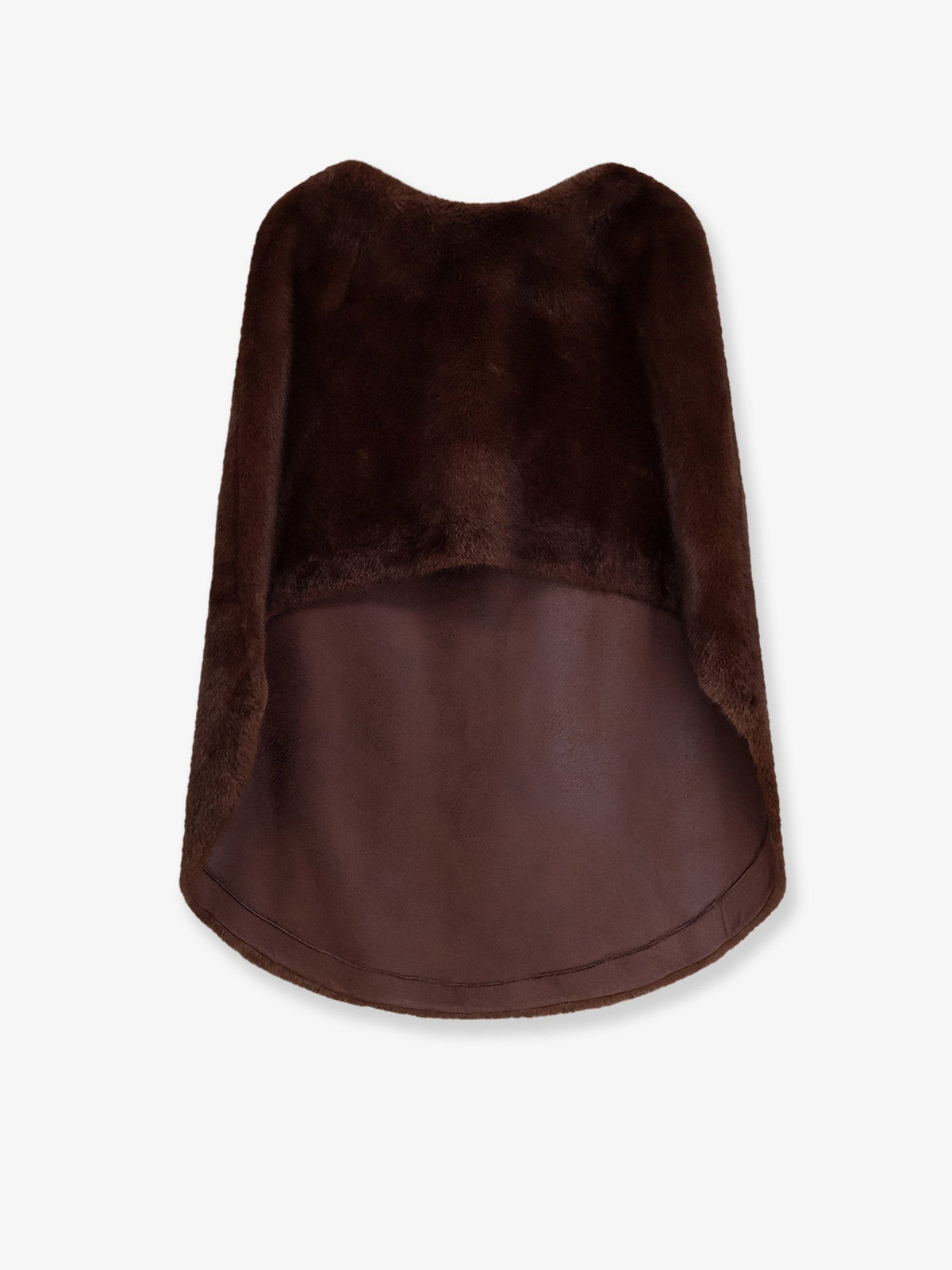 Valentini 1972 Women's Faux Mink Cape Brown