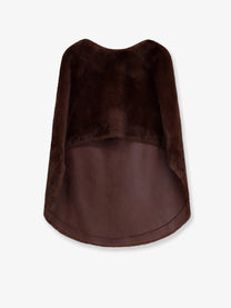 Valentini 1972 Women's Faux Mink Cape Brown