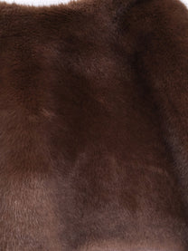 Valentini 1972 Women's Faux Mink Cape Brown, view 3
