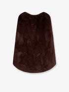 Valentini 1972 Women's Faux Mink Cape Brown, view 2
