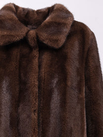 Valentini 1972 Women's Faux Mink Fur Coat Brown