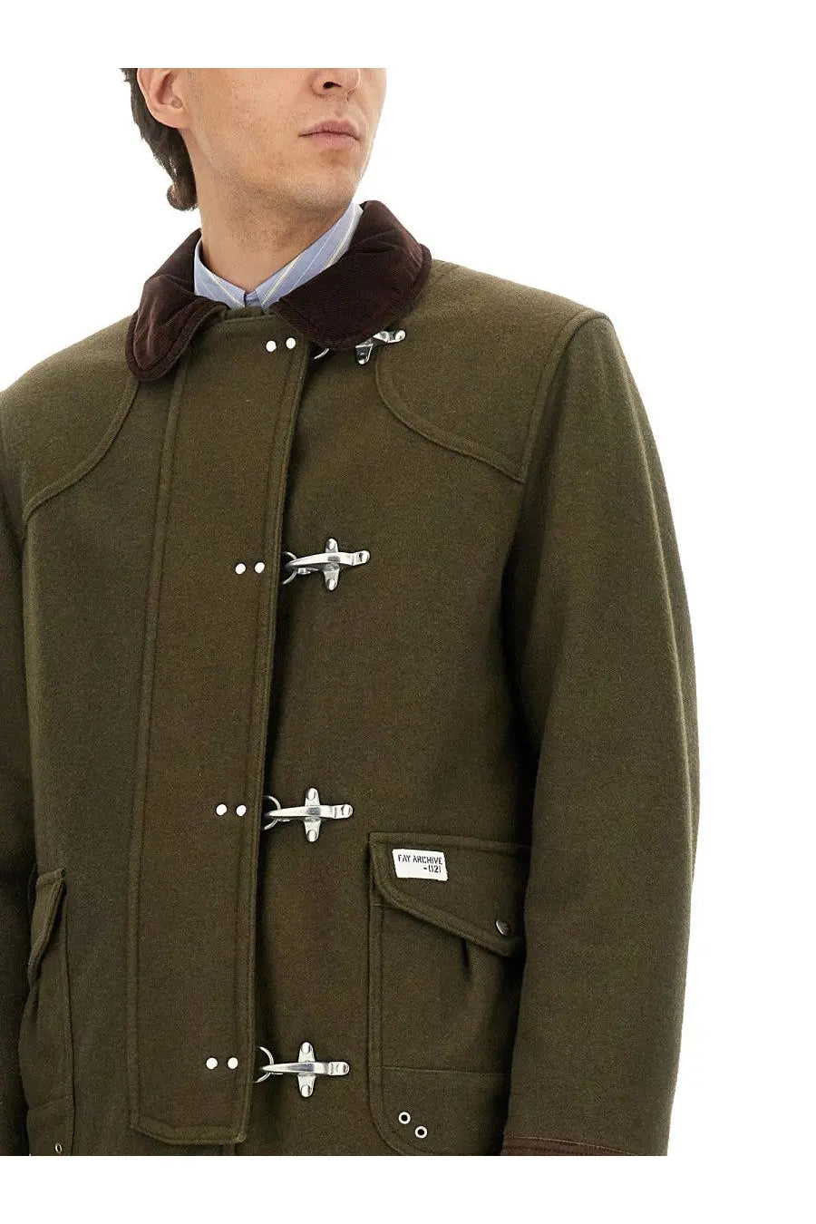 Fay Men's Hooks Jacket Green, view 3