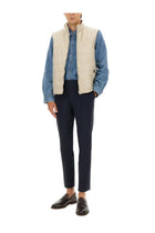 Fay Men's Quilted Vest Beige, view 2
