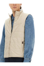 Fay Men's Quilted Vest Beige, view 4