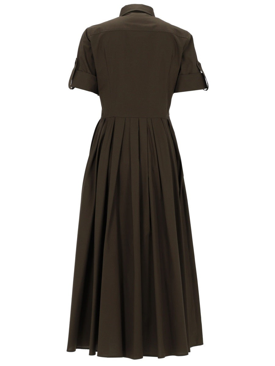 Fay Women's Poplin Cotton Chemisier Dress Green, view 2