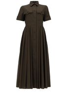 Fay Women's Poplin Cotton Chemisier Dress Green