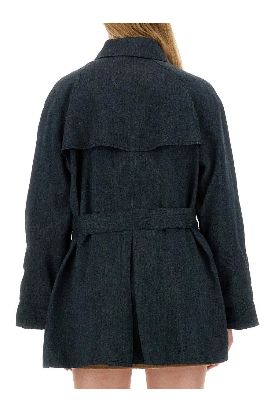 Fay Women's Short Trench Black, view 3