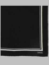 Tom Ford Men's Fazzoletto DA Taschino Con Bordo Tono SU Tono Black