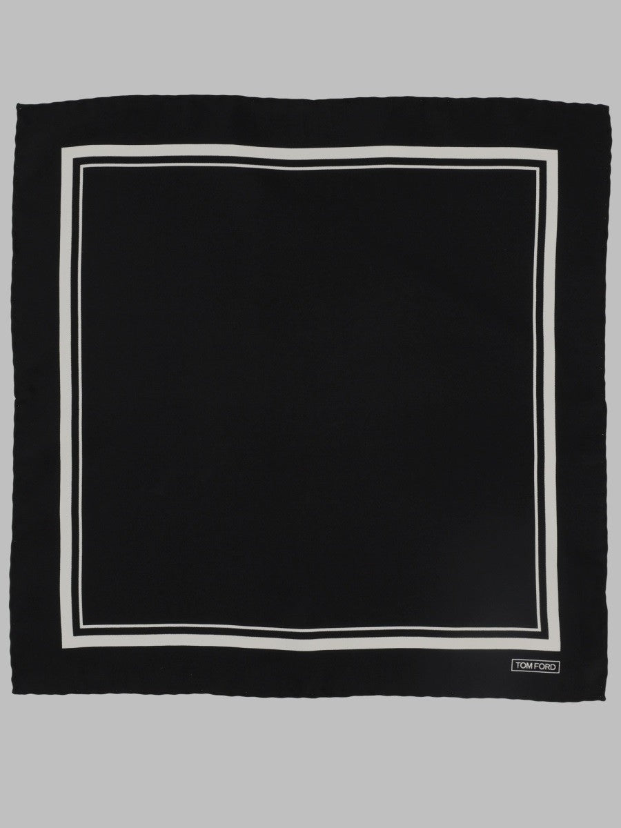 Tom Ford Men's Fazzoletto DA Taschino Con Bordo Tono SU Tono Black