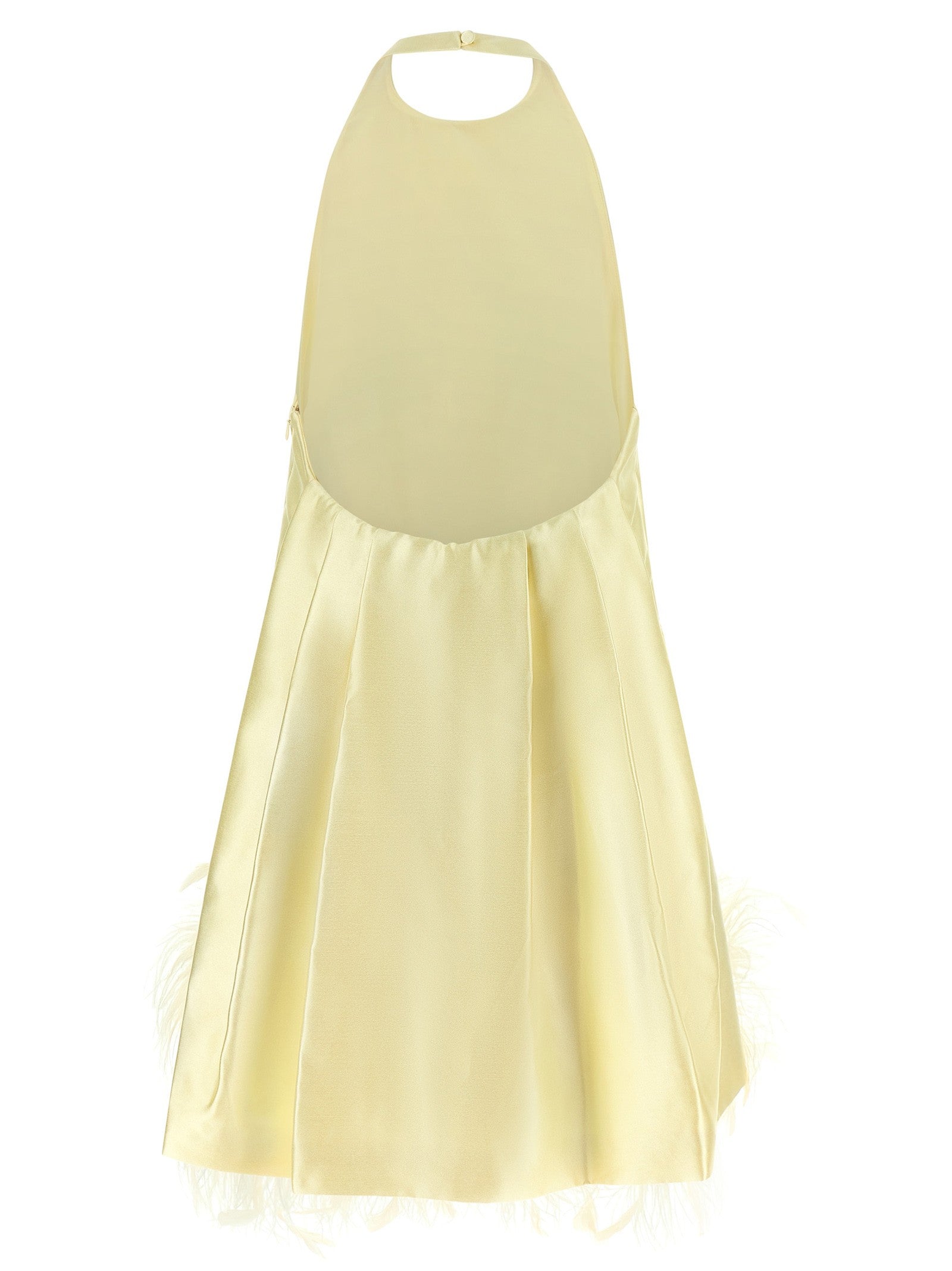 self-portrait Feather Dress Yellow
