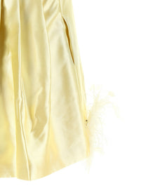 self-portrait Feather Dress Yellow