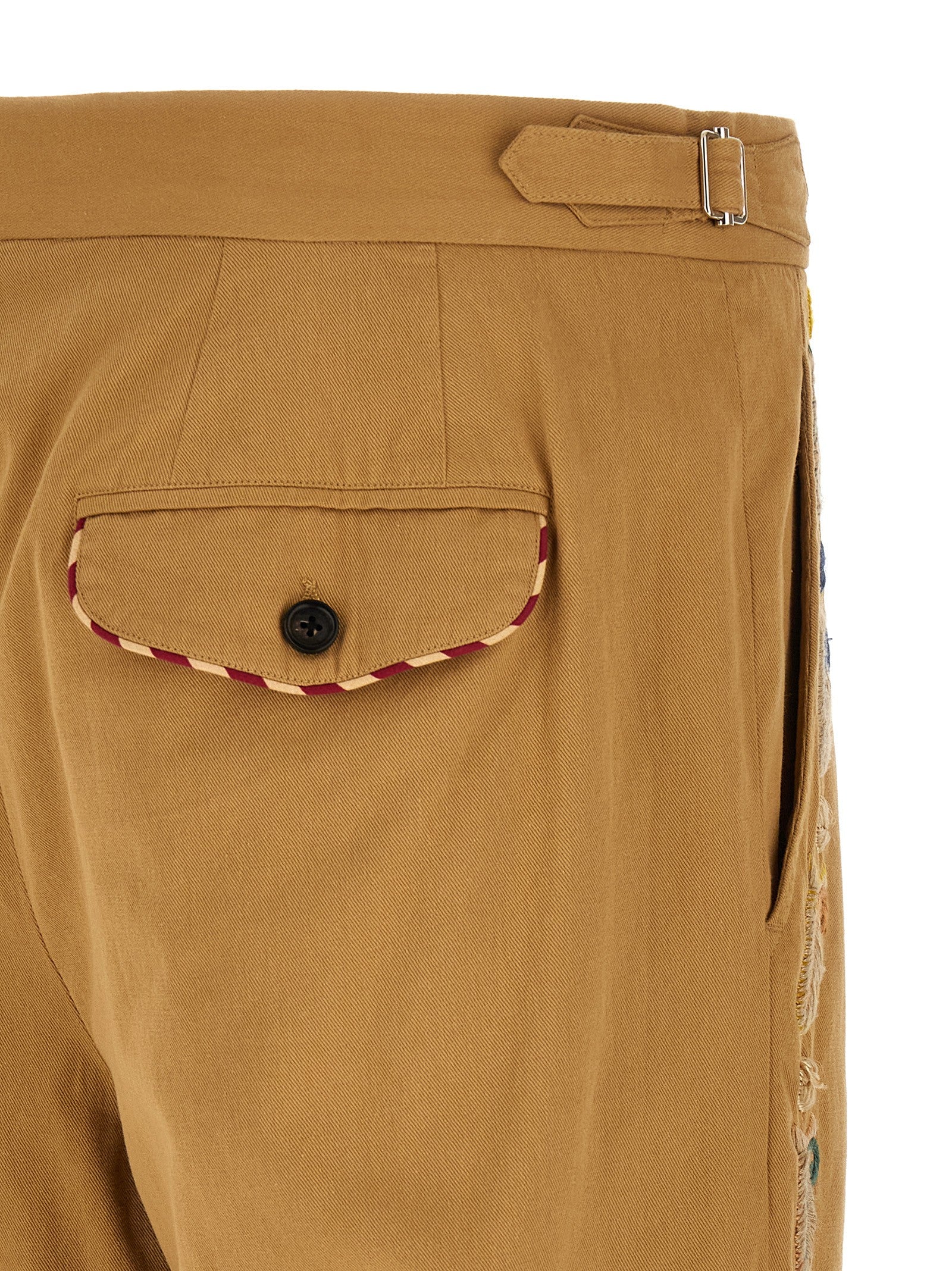 Bode Feather Runner Pants Beige