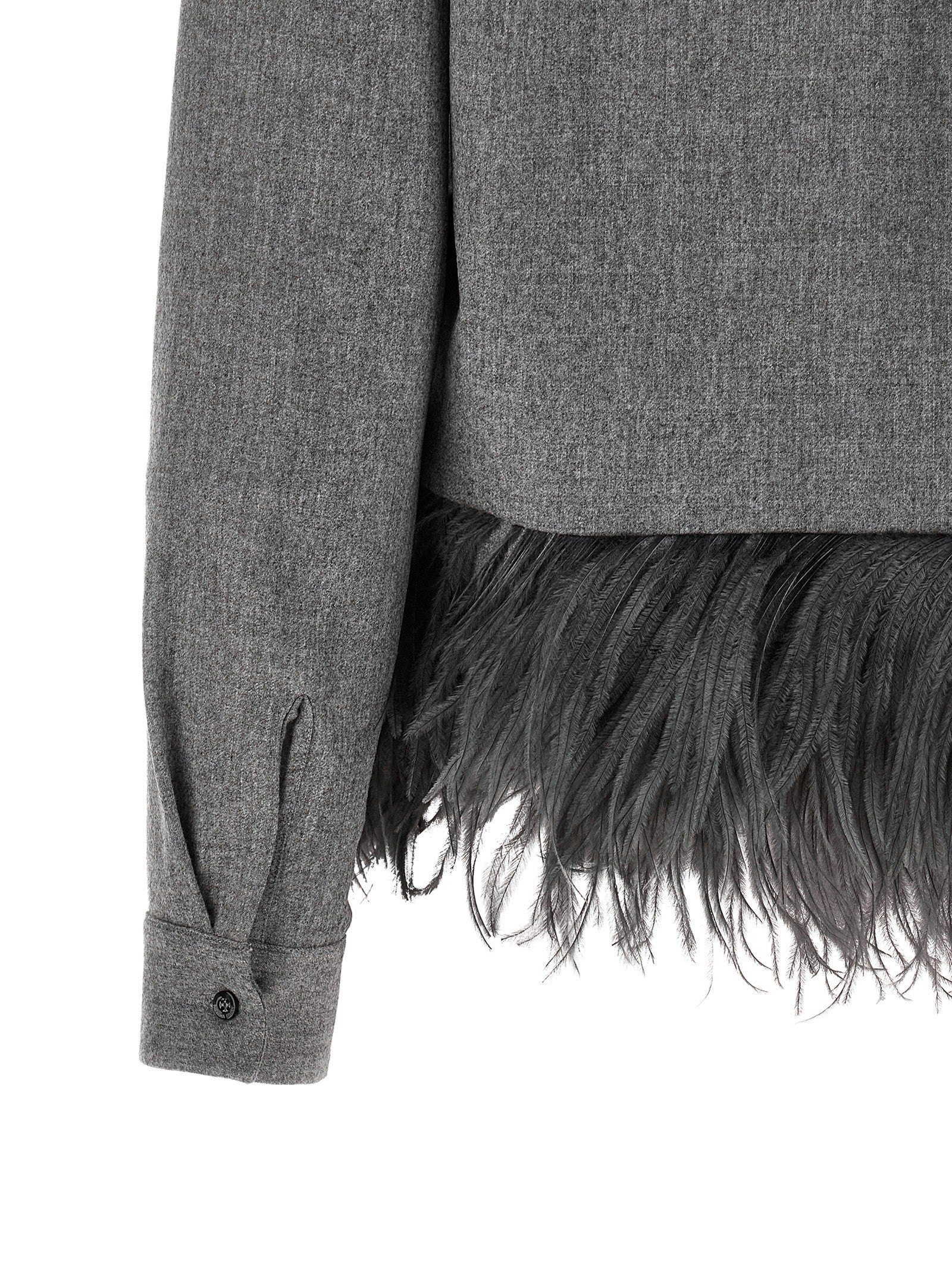 Fabiana Filippi Feather Shirt Grey