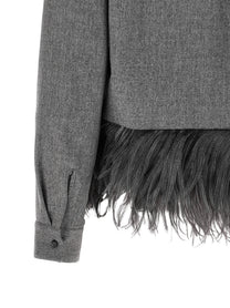 Fabiana Filippi Feather Shirt Grey