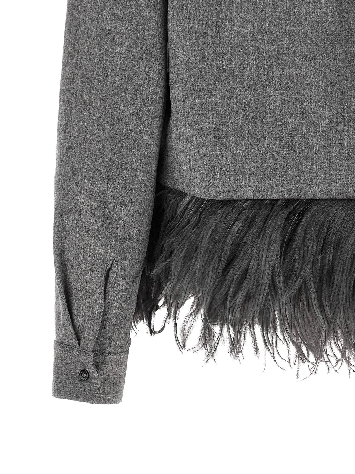 Fabiana Filippi Feather Shirt Grey, view 4