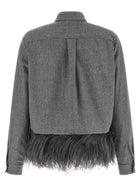 Fabiana Filippi Feather Shirt Grey, view 2
