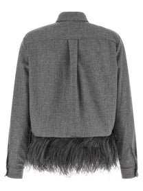 Fabiana Filippi Feather Shirt Grey