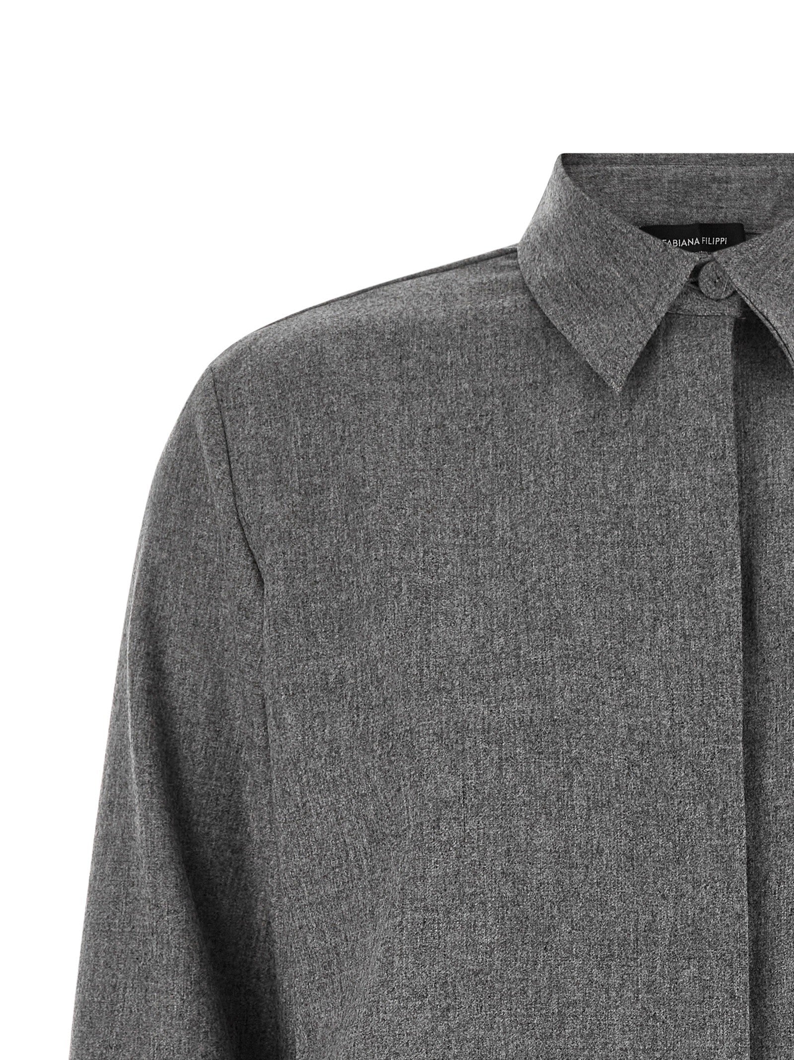 Fabiana Filippi Feather Shirt Grey
