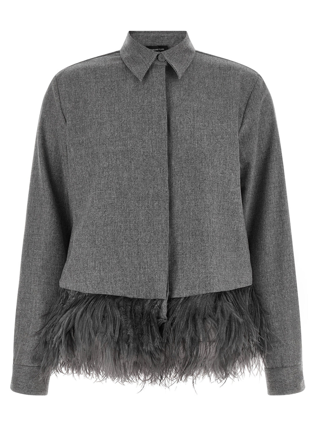 Fabiana Filippi Feather Shirt Grey