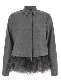 Fabiana Filippi Feather Shirt Grey