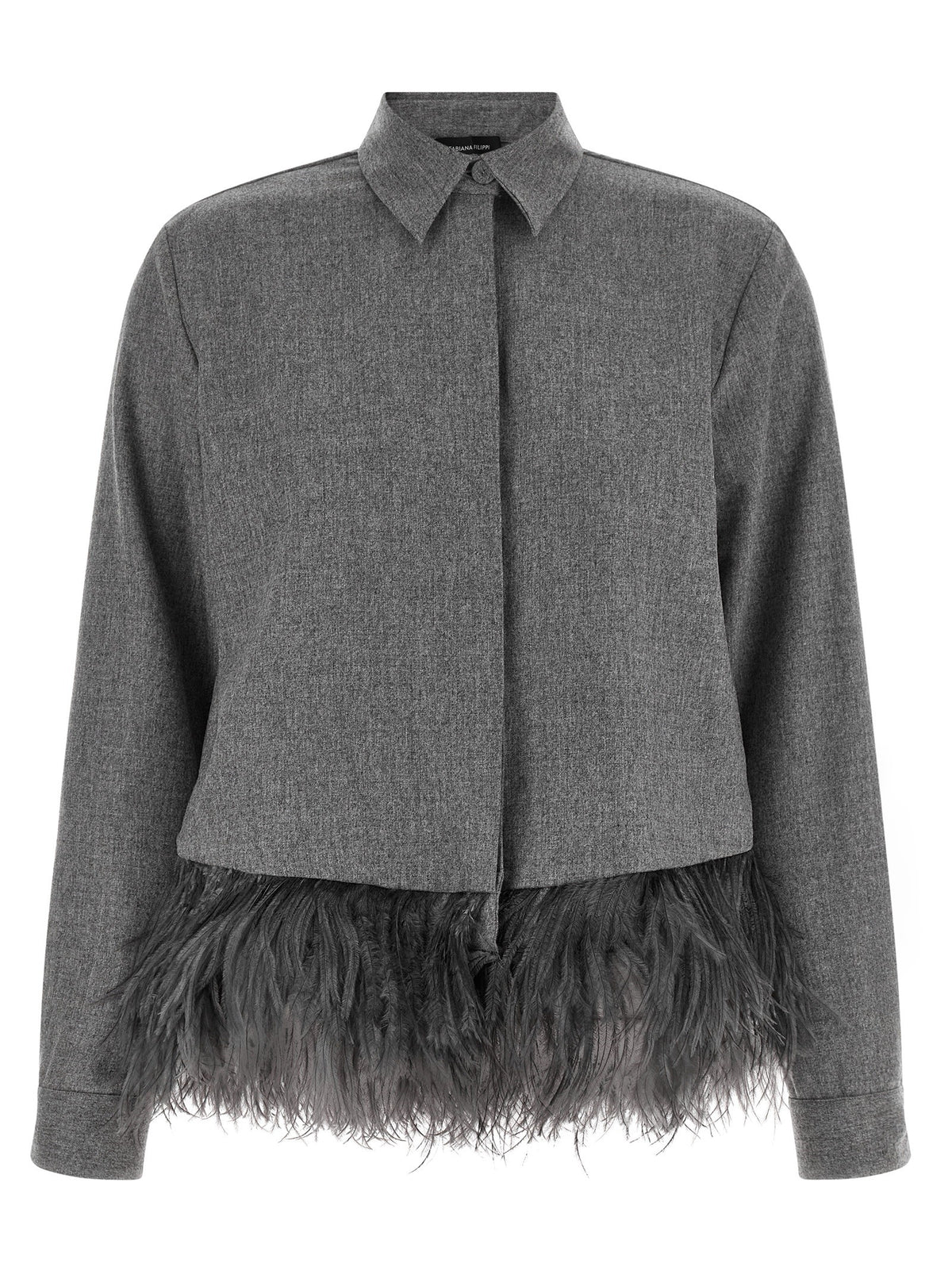 Fabiana Filippi Feather Shirt Grey