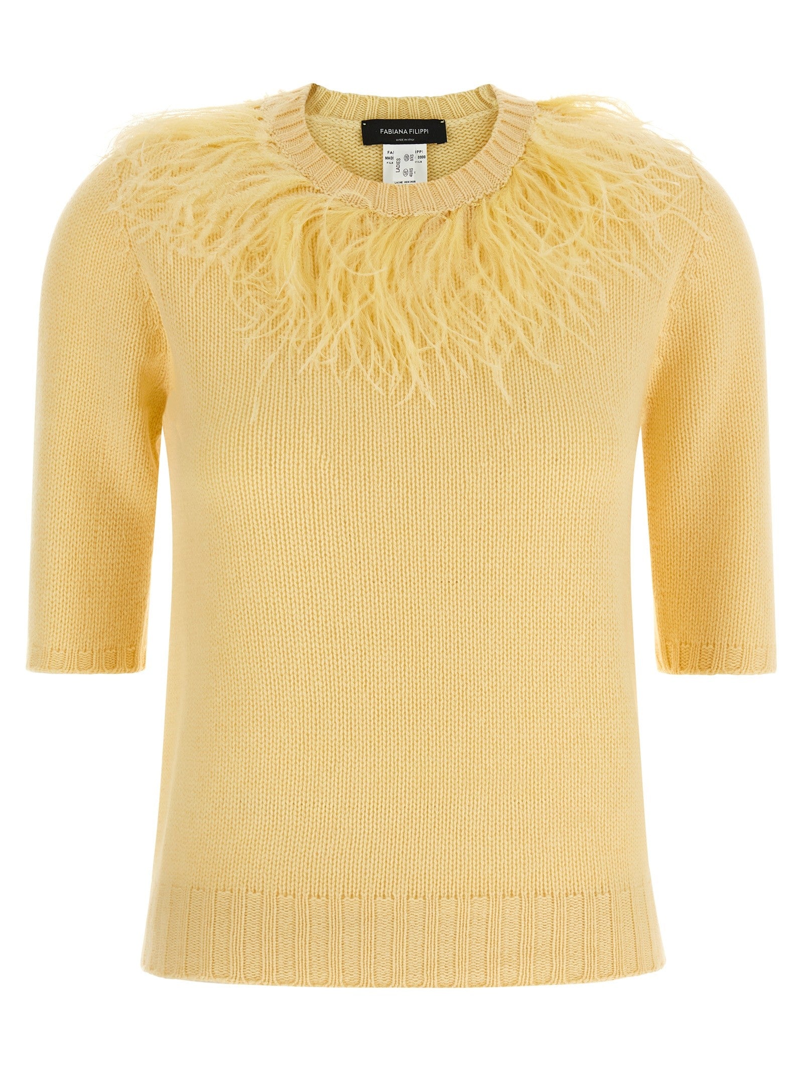Fabiana Filippi Feather Sweater Yellow