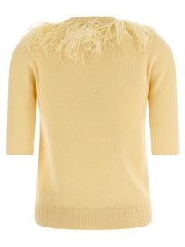 Fabiana Filippi Feather Sweater Yellow