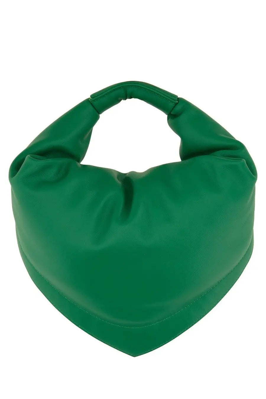 Federico Cina women’s midi cupcake bag in emerald green plush leather with structured silhouette and twisted handle