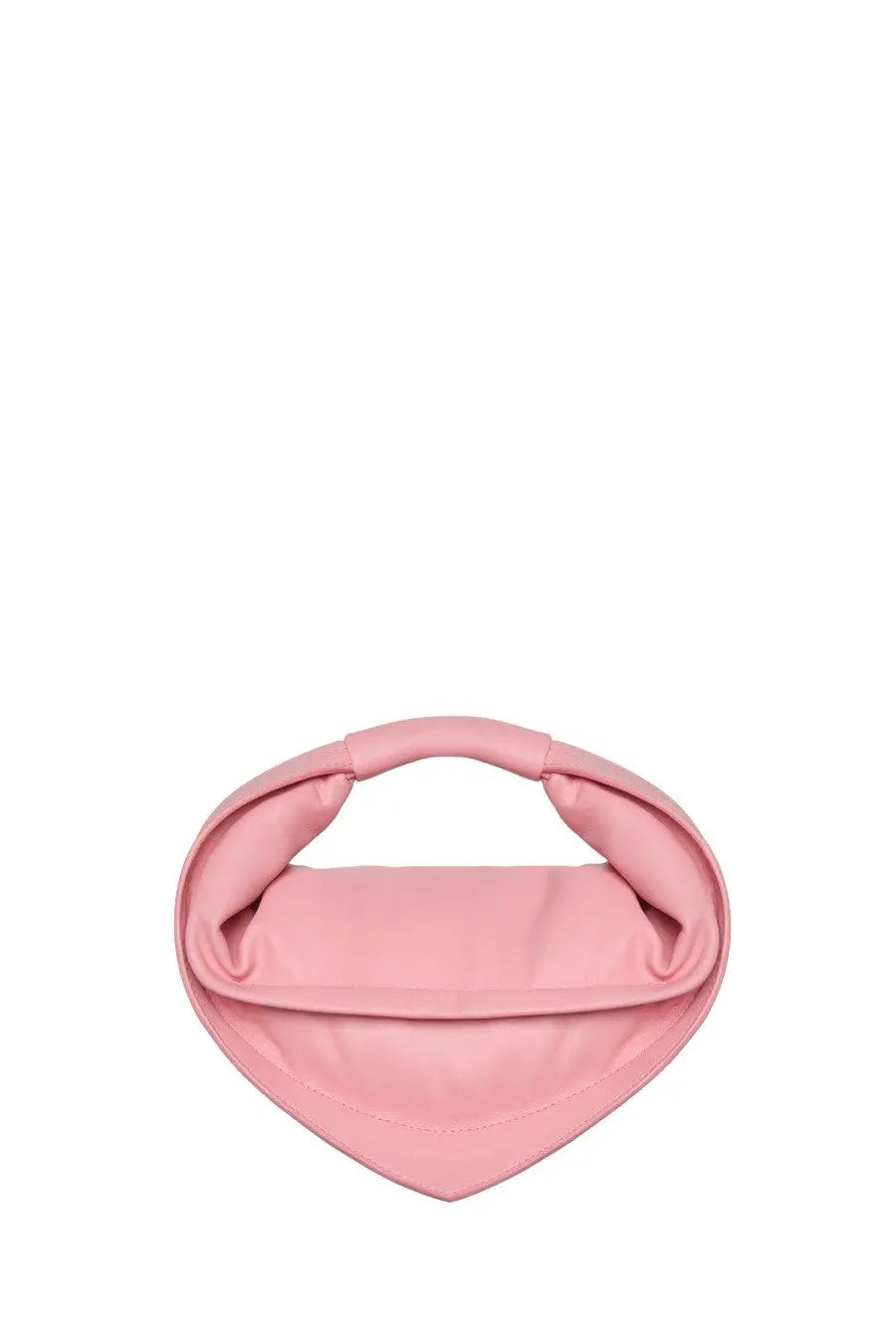 Federico cina women’s mini tortellino bag in soft pink with a sleek sculpted handle and smooth structured body