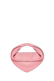 Federico cina women’s mini tortellino bag in soft pink with a sleek sculpted handle and smooth structured body
