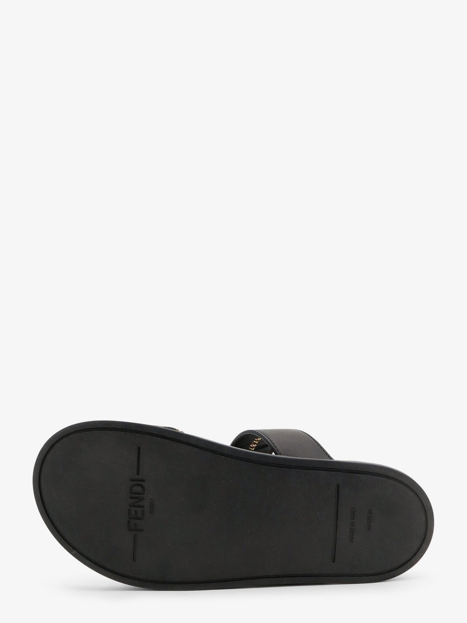 Fendi Women's Feel FF Fabric Sandals Black