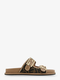 Fendi Women's Feel FF Fabric Sandals Black