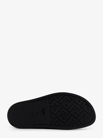 Fendi Men's Feel Sandals in FF Jacquard Fabric Black